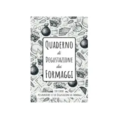 Quaderno di degustazione dei formaggi, con 100 schede per annotare le tue esperienze.