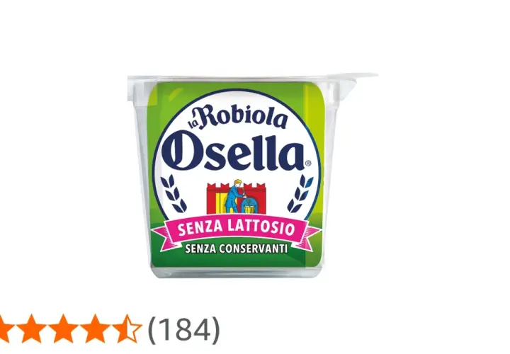 La Robiola Osella, un formaggio magro senza lattosio e conservanti, in confezione trasparente.