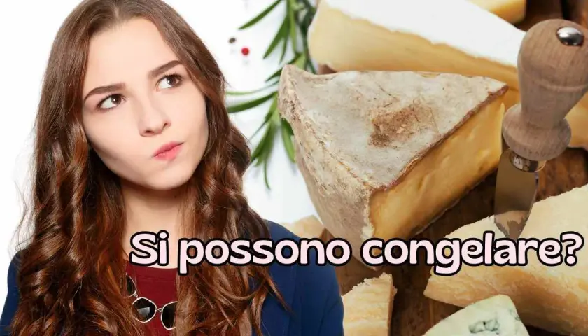 Ragazza pensierosa davanti a vari formaggi, tra cui uno che sembra stracchino. La domanda è: si può congelare lo stracchino?