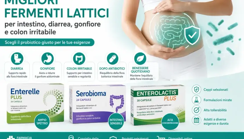 I migliori fermenti lattici per intestino, diarrea, gonfiore e colon irritabile. Scopri dove si trovano i probiotici giusti per te.
