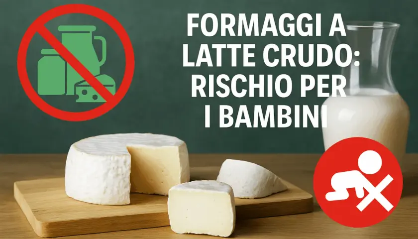 Formaggi a latte crudo: rischio per i bambini. Attenzione al latte crudo in gravidanza.