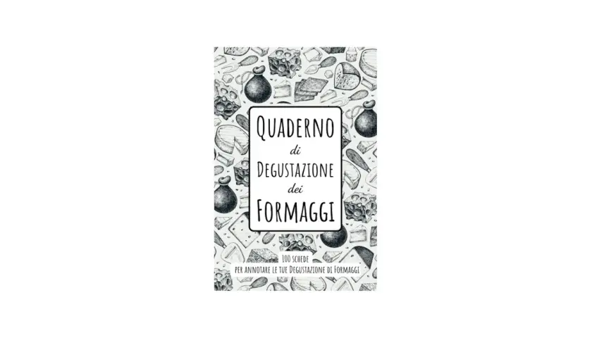 Quaderno di degustazione dei formaggi, con 100 schede per annotare le tue esperienze.