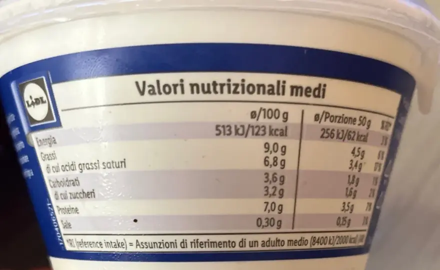 Quante calorie ha la ricotta? Porzioni e valori nutrizionali