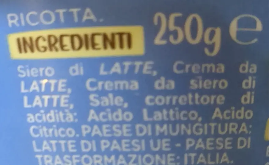 Ricotta vaccina, quante calorie ha e qual è la porzione giusta?