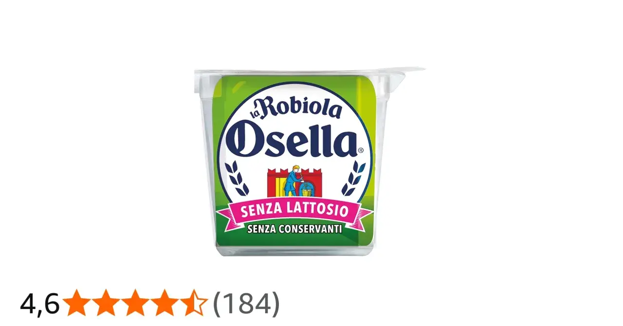 La Robiola Osella, un formaggio magro senza lattosio e conservanti, in confezione trasparente.
