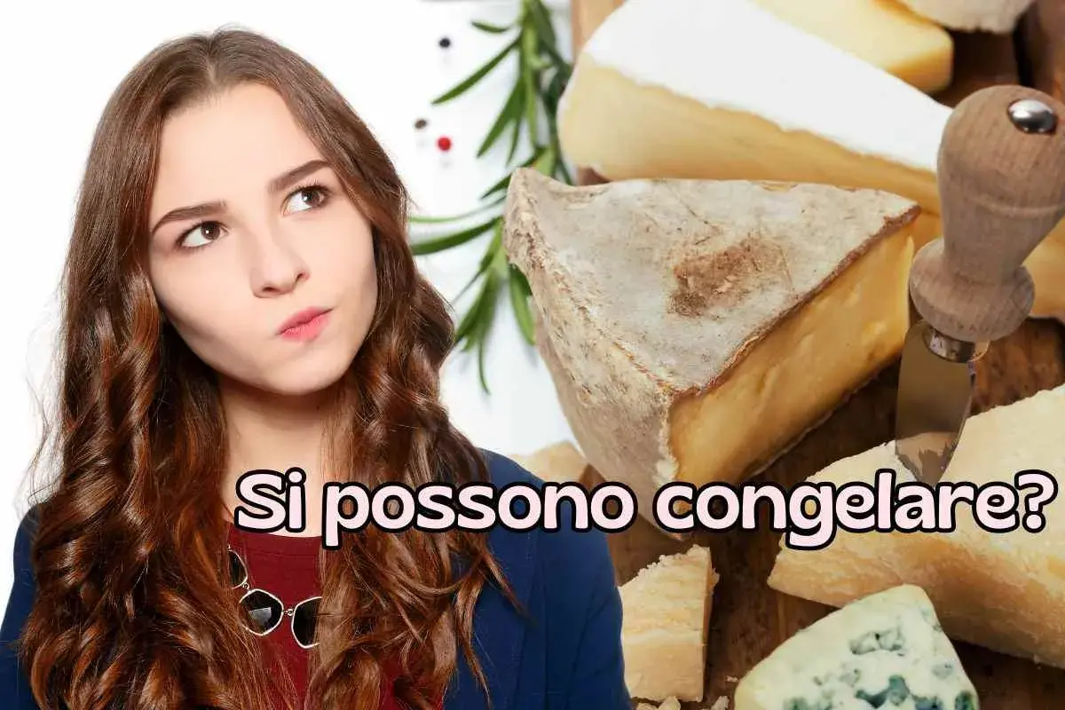 Ragazza pensierosa davanti a vari formaggi, tra cui uno che sembra stracchino. La domanda è: si può congelare lo stracchino?