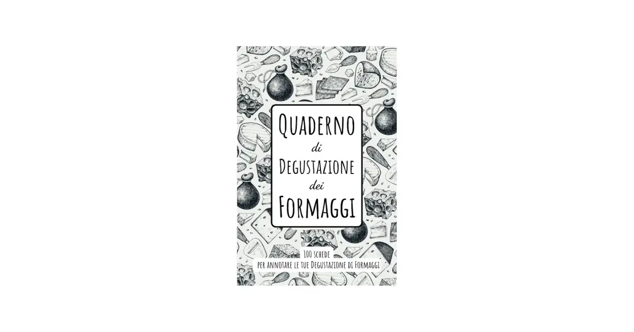 Quaderno di degustazione dei formaggi, con 100 schede per annotare le tue esperienze.